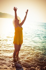 Young woman on the beach