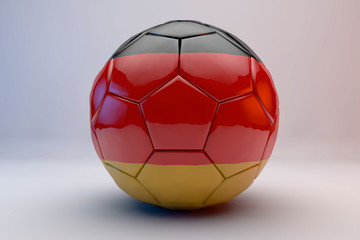 3d render of soccer ball with german flag