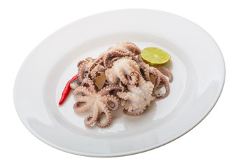 Boiled octopus