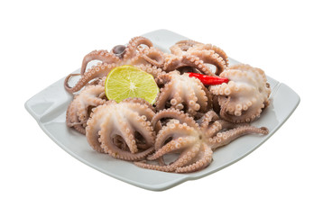 Boiled octopus