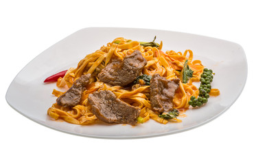 Fried noodles with beef