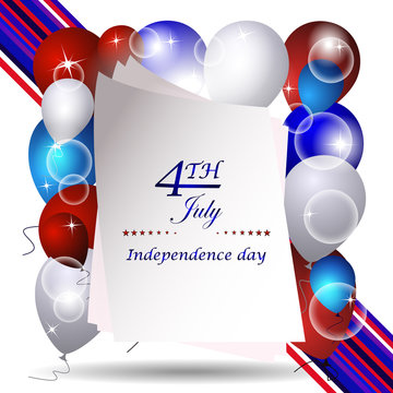 Independence day vector illustration with USA design
