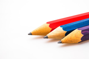 Three sharp pencils