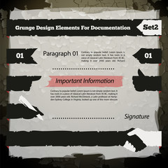 Grunge Design Elements For Documentation Set2