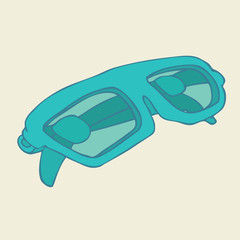 glasses vector. retro. background. illustration