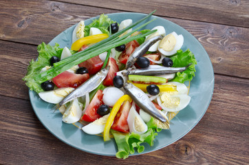 Nicoise Salad with anchovies
