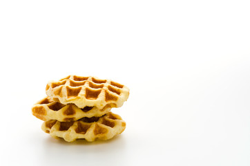 Waffle isolated on white background