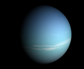 Earth-like planet beyond our solar system. Isolated on black. © marcel