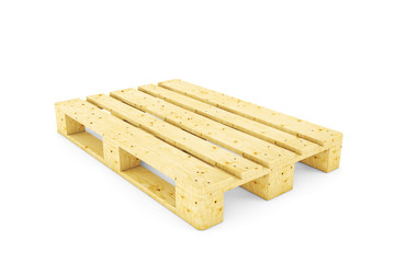 Euro pallet isolated on white background