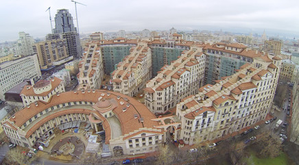 Above view on buildings at day