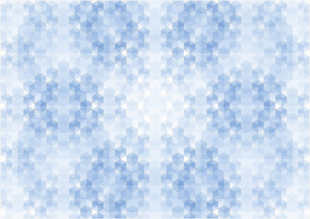 blue snowflakes hexagons vector geometric background pattern