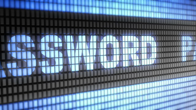 "Password" on screen. Looping.
