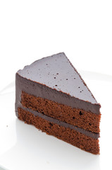 Cake chocolate isolated on white background