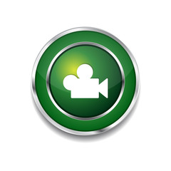 Video Circular Vector Green Web Icon Button