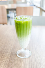 Iced green tea latte