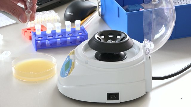 centrifuge in microbiological laboratory