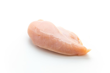 Raw chicken meat isolated on white
