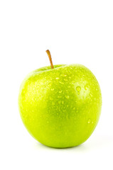 Green apple isolated white background