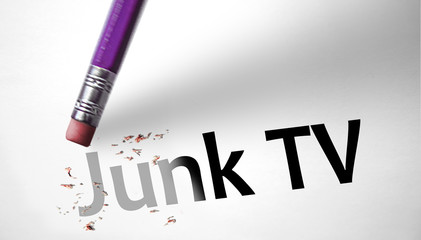 Eraser deleting the concept Junk TV