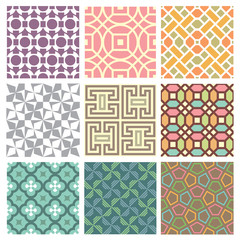 seamless retro patterns collection