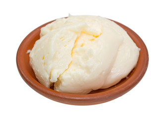 Mayonnaise in small bowl