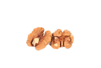 Closeup of walnut kernels.