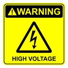 High voltage sign