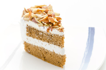 Coffee cake isolated on white background
