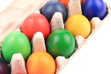 Colored easter eggs.