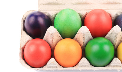 Colored easter eggs.