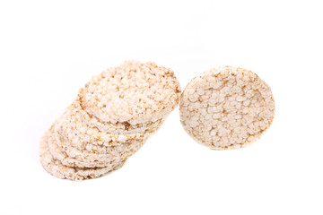 Crispy puffed rice snacks.