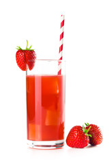 strawberry juice in glass