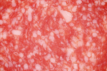 Close up of fresh salami.