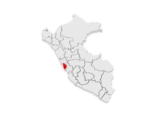 Obraz premium Map of Lima Metropolitana. Peru.