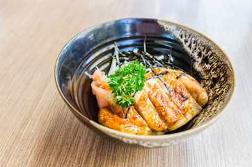Teriyaki chicken on rice