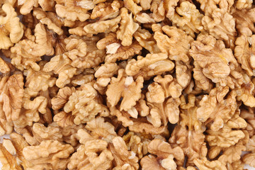 Texture of walnuts close up.