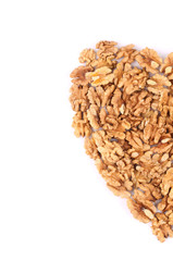 Half of heart from walnuts.