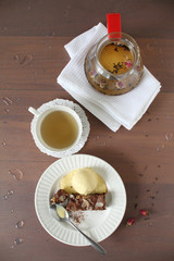 cup of tea with a teapot