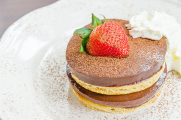 Chocolate pudding pancake
