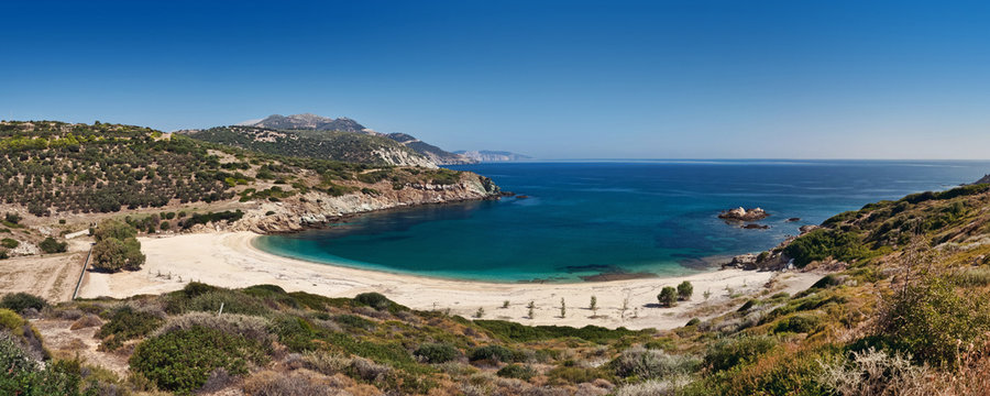 Exotic beach in Euboea, Greece