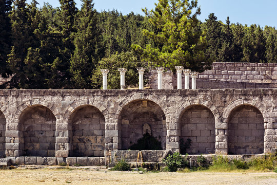 Ruins of Asklepieion, ancient greek hospital on Kos island