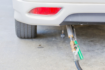 Fuel gas in car