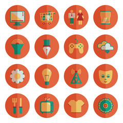 round media icons