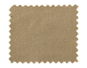 brown fabric swatch samples isolated on white background