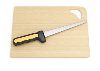 Fillet knife and cutting board