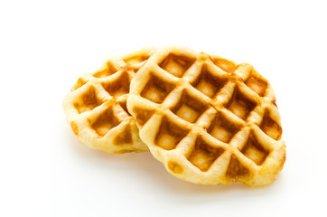 Waffle isolated on white background