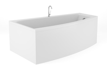 modern bathtub isolated on white background