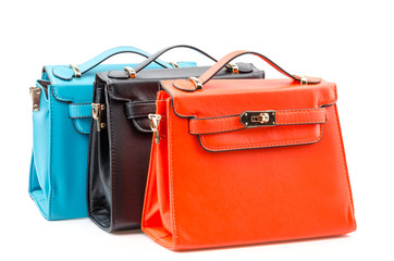 Handbag isolated white background