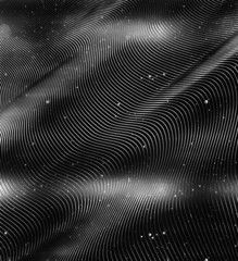 An abstract space warp in black and white
