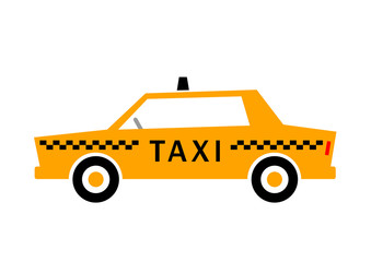 Taxi car on white background